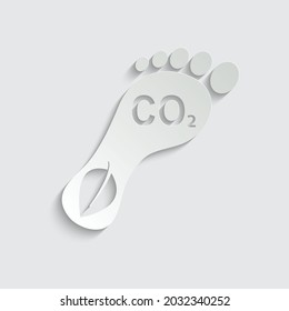 paper carbon footprint icon vector ecologi sign