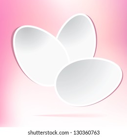 Paper card with easter eggs.  + EPS8 vector file