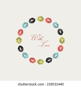 Paper card. Love concept.