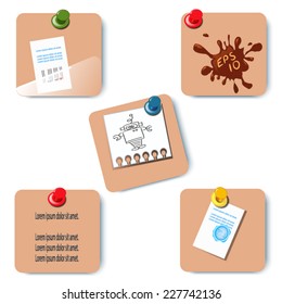 Paper card set and  plastic pin