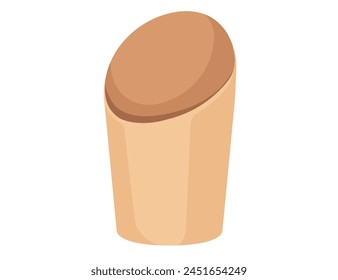 Paper or cardboard packaging box for fast food takeaway meal vector illustration isolated on white background