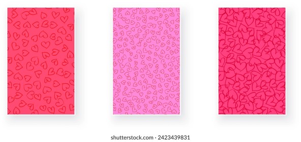 Paper cards with hearts. Vector illustration for love and fondness, perfect for romantic occasions and soft expressions of affection