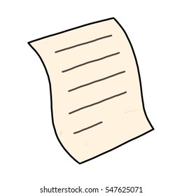 paper / cartoon vector and illustration, hand drawn style, isolated on white background.