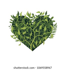 Paper carve branches with foliage, paper art concept and ecology idea, vector art and illustration
Hearts cards shape.