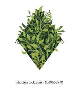 Paper carve branches with foliage, paper art concept and ecology idea, vector art and illustration
Diamonds cards shape.