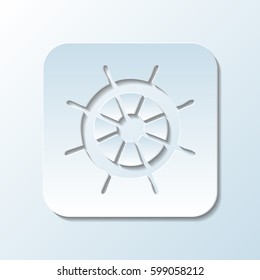 Paper Carved Handwheel   - Vector Illustration