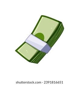 paper cash stack cartoon. finance rich, investment success, symbol business paper cash stack sign. isolated symbol vector illustration