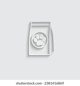 paper cat feed package icon animal food icon 