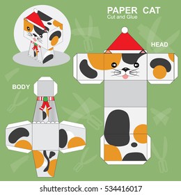 Paper Cat Template: vector de stock (libre de regalías) 534416017 ...
