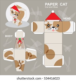 Paper Cat Template Stock Vector (Royalty Free) 534416023 | Shutterstock