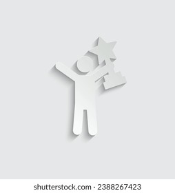 paper champion icon vector winer icon 