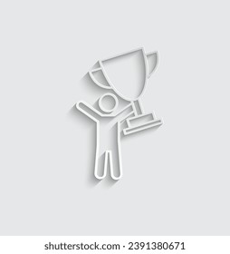 paper champion icon vector winer icon 