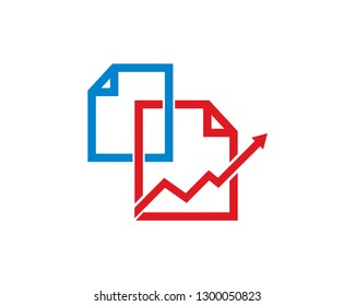 Paper Chart Logo Template, Icon, Symbol - Vector