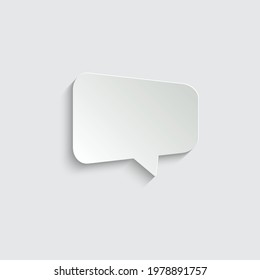 paper chat icon speach bulbble  icon vector

