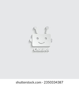 paper chatbot vector chat bot icon chat robot sign 