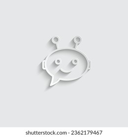 paper chatbot vector chat bot icon chat robot sign 