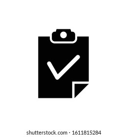 Paper with check mark icon design
