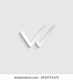paper check mark icon vector.  yes icon