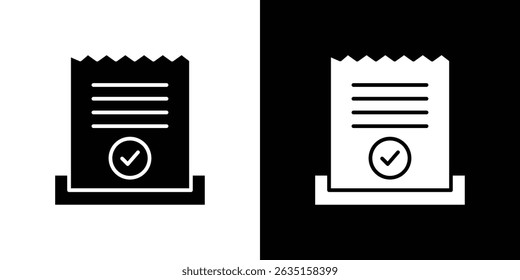 paper check receipt icon concept, vector illustration