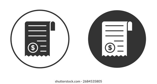 Papierscheck-Symbol flach. Illustration, Symbol für einzelne Vektorzeichen