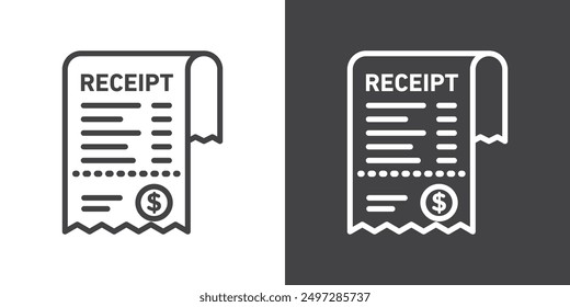 paper check receipt icon vector logo set collection for web app ui