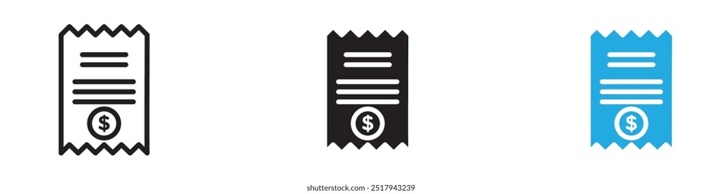 Papier Scheck Beleg Symbol Vektorgrafik