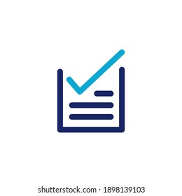 paper check receipt tax accounting logo vector icon illustration