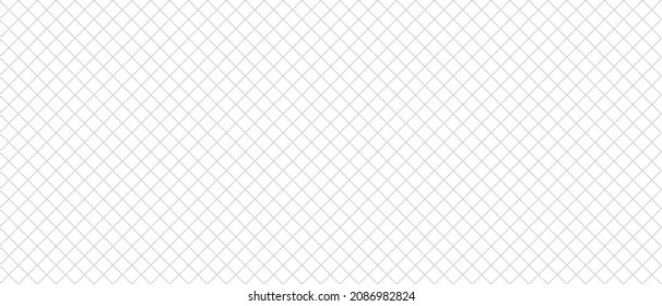 Banner de la cuadrícula a cuadros de papel. Textura de bloc de notas. Gris diagonal Resumen fondo geométrico