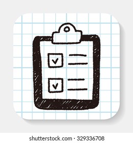 paper checking list doodle drawing