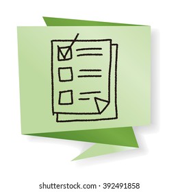 paper checking list doodle drawing