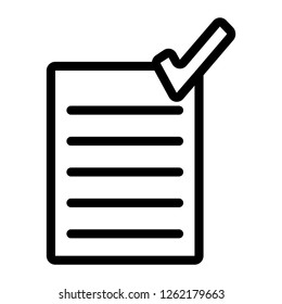paper and checklist with outline style