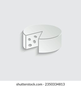 paper cheese icon. food icon vector