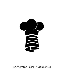 paper Chef hat logo. concept chef recipe vector flat illustration design suitable for icon web and restaurant logo