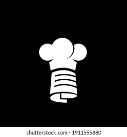 paper Chef hat logo. concept chef recipe vector flat illustration design suitable for icon web and restaurant logo