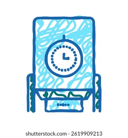 paper chips dryer machine doodle icon sketch vector. paper chips dryer machine sign. isolated symbol illustration