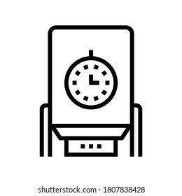 paper chips dryer machine line icon vector. paper chips dryer machine sign. isolated contour symbol black illustration