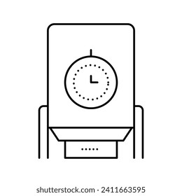 paper chips dryer machine line icon vector. paper chips dryer machine sign. isolated contour symbol black illustration