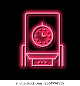 secadora de chips de papel máquina de señalización de luz de neón vector. ilustración de máquina de secado de chips de papel