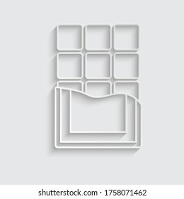 paper chocolate icon  vector rsign