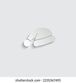 paper  christmas hat icon.  Vector  christmas  logo 

