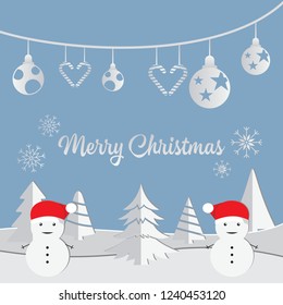 Paper Christmas Style Vector