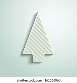 paper Christmas tree with geometric pattern