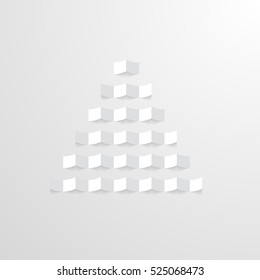 paper Christmas tree on the light background