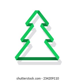 Árbol de Navidad de papel, formato de vector eps10