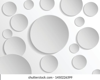 Paper circle banner with drop shadows. Vector illustration