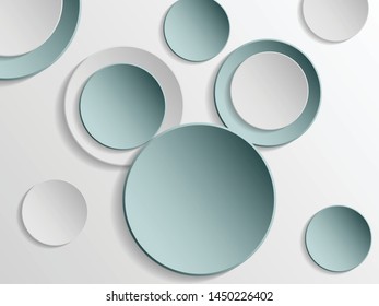 Paper circle banner with drop shadows. Vector illustration