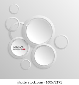 Paper circle banner with drop shadows.