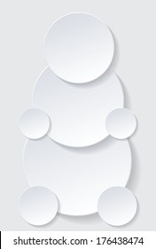 paper circle banner with drop shadows. eps 10.