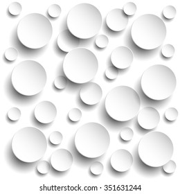 Paper circle banner with drop shadows