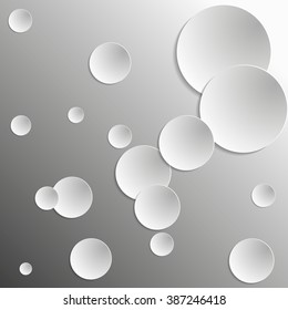 Paper circle banner with drop shadows. Vector illustration